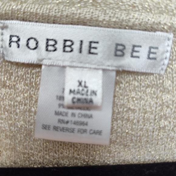 Robbie Bee gold 3/4 sleeve cardigan - Picture 4 of 6